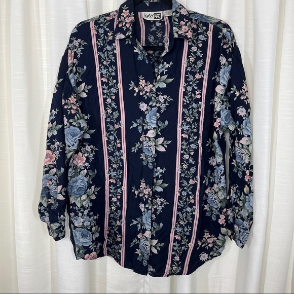 Vintage 90’s krazy Kat floral button down blouse - Picture 1 of 10